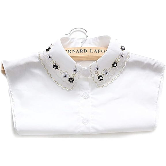 CAILDANL Choker Necklace Unisex Women Peter Pan Detachable Lapel Shirt Fake False Collar