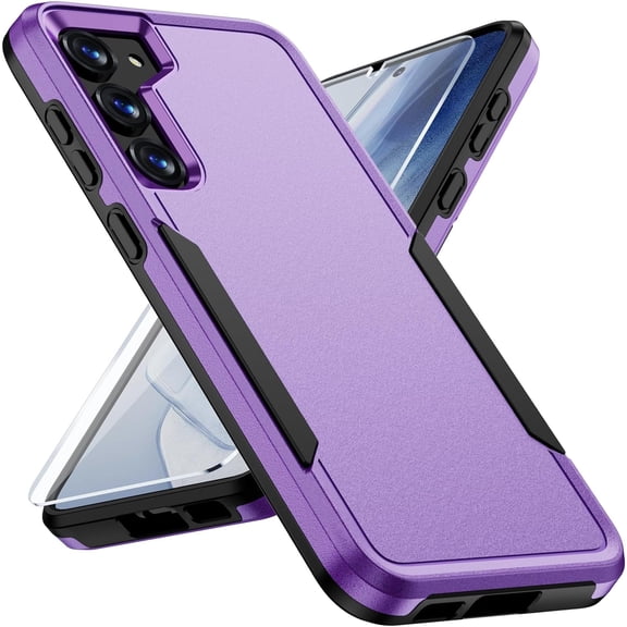 for Samsung Galaxy S23 Plus Case, Galaxy s23 Plus Case with Screen Protector Heavy Duty Durable Shockproof Protective Phone Case for Galaxy S23 Plus, Purple