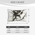 thumbnail image 4 of JUNZAN Black And White Rose Pillow Cases Standard Size, with Envelope Closure Bed Pillow Cases(without pillow core),16"x24" inches, 4 of 5