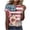 3-Pink, variant on Lorytime 4th of July Outfits for Women Patriotic Graphic Tops Red White and Blue Wear 3/4 Sleeve Holidays Clothes M