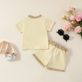 thumbnail image 4 of lkfuzj Toddler Boys Summer Casual Outfits T-Shirt & Elastic ShortsShort Sleeve Round Neck Matched Daily T-Shirt 2PC Outfits For Kids 0-3 Years Yellow, 4 of 9