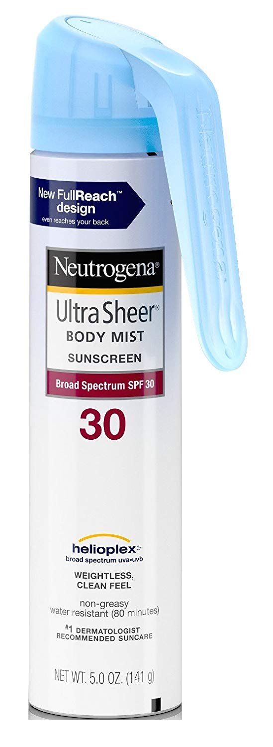 Neutrogena Ultra Sheer Spf30 Body Mist Full Reach Spray 5 Ounce (148ml