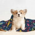 thumbnail image 4 of Yiaed Dinosaur Flowers Print Dog Blankets-Cat Blanket Washable for Couch Protection,Puppy Blanket, Soft Plush Reversible Throw Furniture Protector-Medium, 4 of 8