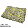 thumbnail image 5 of Banana Floor Pillow Lounger Cover, Pop Art Look Pattern of Fruit on Modern Striped Background Illustration, Nap Mat Printed Fabric Case for 5 Pillows, 88" x 27", Yellow Black and White, by Ambesonne, 5 of 5