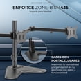 thumbnail image 3 of Soporte Articulado para Tres Monitores ENFORCE ZONE-B SM435 Hasta 27 pulgadas Inclinación y Giro Ajustable Base para Teléfono AC-939676, 3 of 6