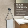 thumbnail image 4 of Modern Wall Mounted Triangle Metal Bathroom Kitchen Hand Towel Bar Rack Black, 4 of 6