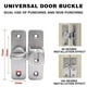 thumbnail image 5 of Pasador de bloqueo de puerta corredera de 90 grados, hebilla de clip de seguridad de aleación de aluminio para puertas, gabinetes, puertas de mascotas, baños, 4 tornillos incluidos, fácil, 5 of 5