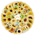 thumbnail image 2 of 150 pegatinas de pared de girasol de verano, pegatinas de girasol extraíbles, decoración 3D, pegatinas autoadhesivas de girasol para coches, 2 of 5