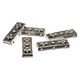 thumbnail image 1 of Paracord Planet Rectangular Flower Spacer Bead - Metal Pendant Fashion Piece or Spacing Bead - 26mm x 9mm in Antique Silver, 1 of 3