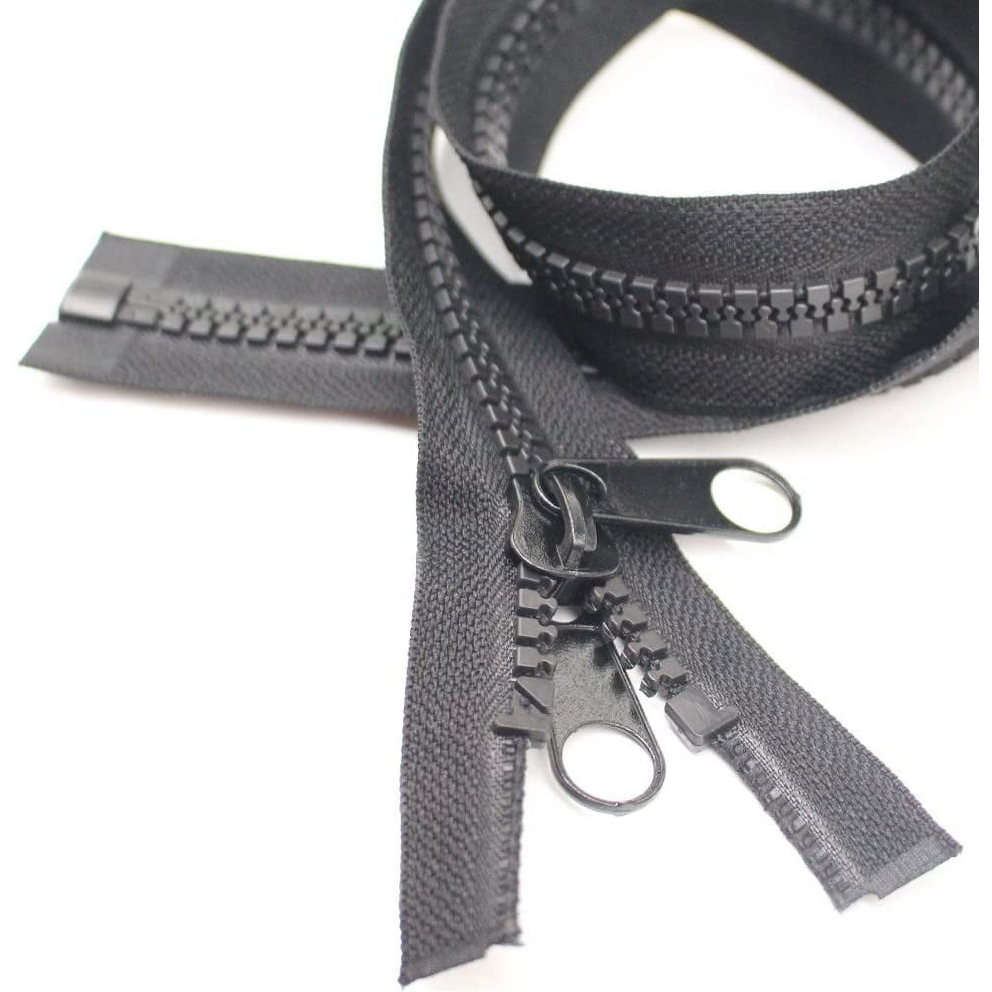 Nieqiuyun 200cm #10 Large Detachable Zipper Plastic Double Zipper Zipper For Tent, Canvas, Sleeping Bag (Dp Black)