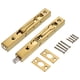 thumbnail image 1 of Pernos de puerta de 6 pulgadas, cerraduras de puerta francesa de seguridad oculta de acero inoxidable con hardware, pestillos de Metal, 2 uds., 1 of 5