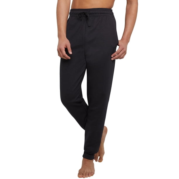 Pantalón jogger de felpa Hanes EcoSmart para hombre, negro, talla M, entrepierna de 30,5"
