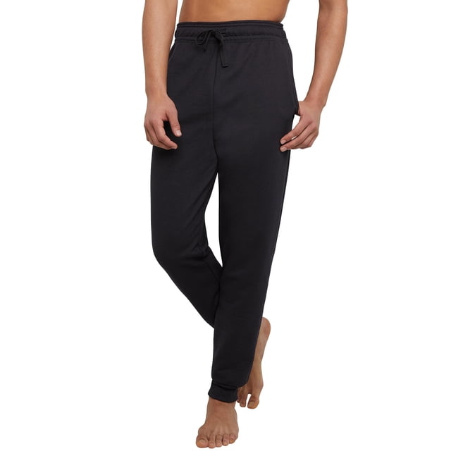 Pantalón jogger de felpa Hanes Ecosmart de peso medio, negro, talla XL