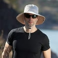 thumbnail image 2 of FZFLZDH Men And Women's Sun Protection Floppy Visor Bucket Hat Outdoor Large Brim Hat Uv Protection Sun Hat Fisherman Hat Beige, 2 of 5