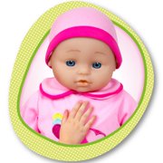 Lissi: 16 Talking Baby Doll Sylvie - Pink & Elephant Outfit, Matching Hat, 6 Interactive Sounds, Bassinet, Care Accessories, Roleplay Toy, Kids 3+