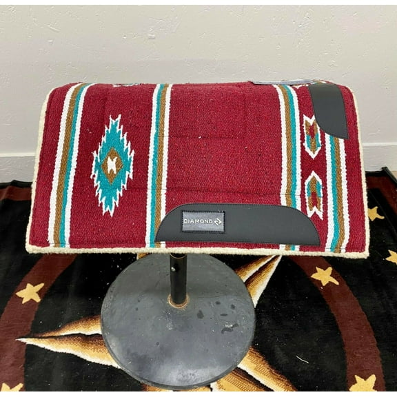 Circle Y Diamond R Square Fleece Pony Pad Red