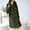 Army Green, variant on Women's Winter Jacket Double-Breasted Wool Blend Warm Long Trench Coat Black 2XL