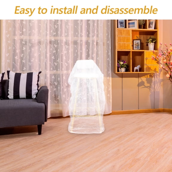 PAMINGONO Clear Plastic Chair Cover Waterproof Durable Protective Furniture Slipcover