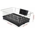 thumbnail image 3 of Gropyong Dish Drying Rack,Dish Drainer Rack with Drainboard Set for Kitchen,Stainless Steel Rustproof 4228cm,Black, 3 of 7