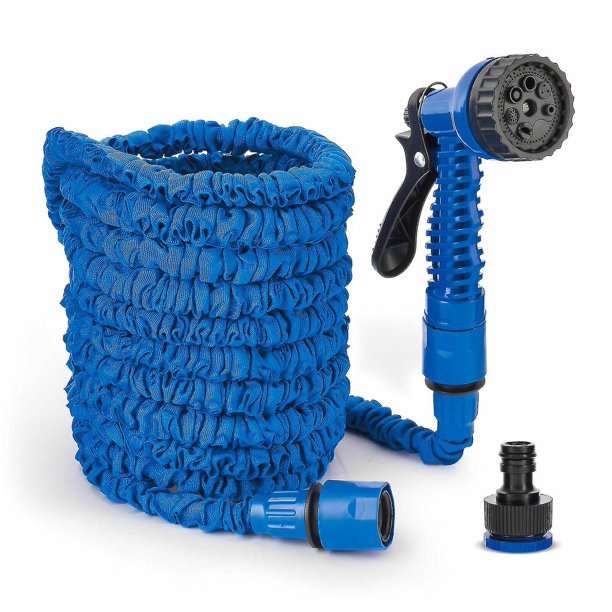 Tubo de manguera de jardín expandible, torcedura anti con pistola mágica de pulverización de agua de 7 funciones