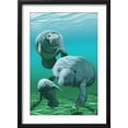 thumbnail image 2 of Art.com Manatees Art Print by Lantern Press, Black Frame Wall Art, 17" x 23", 2 of 5