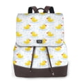 thumbnail image 1 of Disketp Yellow Rubber Duck Mochila de Cuero para Mujer, Bolso de Espalda Antirrobo con Estilo para Viaje, Trabajo y Uso Diario, 1 of 4