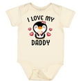 thumbnail image 3 of Inktastic I Love My Daddy with Cute Penguin and Hearts Girls Baby Bodysuit, 3 of 5