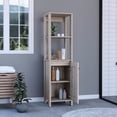 thumbnail image 2 of Light Gray One-Door Linen Cabinet | Suitable for Guest Rooms or Closets | Offers Convenient Access to Items, 2 of 3