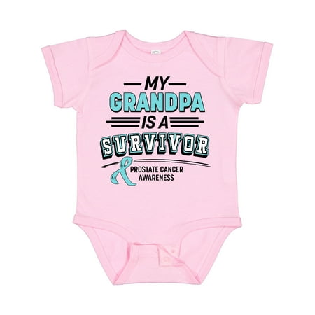 

Inktastic My Grandpa is a Survivor- Prostate Cancer Awareness Gift Baby Boy or Baby Girl Bodysuit