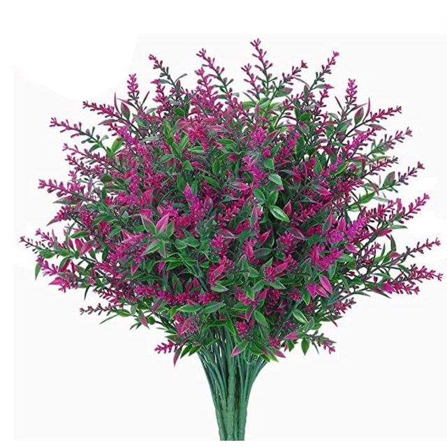 Ramos De Flores De Lavanda Artificiales De Plástico De Lavanda Falsa Decoración Del Hogar Resistente A Los Rayos Uv Para El Jardín De La Terraza Del Hotel 8 Uds. Minnieouse HA040723-05