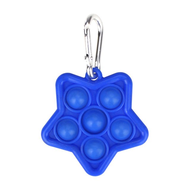 Carambola Five Pointed Star Push Bubble Autismo Alivio del estrés Juguete (Azul) Likrtyny juguetes de los niños