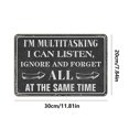 thumbnail image 4 of Letrero Chapa Metal Con Texto en Inglés "I Can Listen" Pintura Hierro Rectangular para Pared Bar 30x20cm, 4 of 9