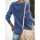 thumbnail image 4 of Blusa básica para mujer cuello redondo de color puro transpirable a la moda para el club para el trabajo ANGGREK Otros, 4 of 6