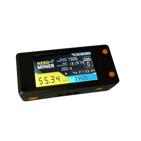 NerdMiner V2 78kh/S Hashrate Bitcoin Nerd Miner BTC Lottery Solo Btc Crypto Mining Machine with Display