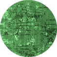 thumbnail image 1 of Ahgly Company Indoor Round Oriental Emerald Green Industrial Area Rugs, 4' Round, 1 of 4