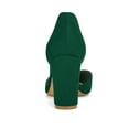 thumbnail image 3 of BLISSFUL STEP Women's Ankle Tie Block Heel Pointed Toe Dress Pumps, 3 of 6