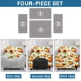 thumbnail image 6 of Xixirimido Sunflower Pumpkin Maple Leaf Recliner Chair Cover, 4-Pieces Stretch Recliner Covers for Recliner Chair Soft Reclining Chair Slipcover Thanksgiving Furniture Protector for Pets Kids, 6 of 8