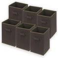 thumbnail image 1 of 6 Pack -Foldable Cube Storage Bin  Brown, 1 of 5