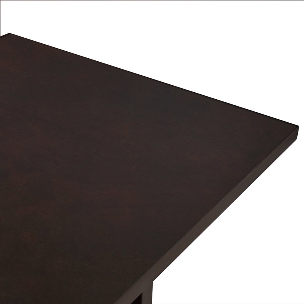 Canddidliike Wooden Square Storage Dining Table Counter Height in Espresso