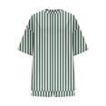thumbnail image 5 of BiZtdJrK Pajamas for Women Set Striped Drop Shoulder Short Sleeve Tops and Shorts 2 Piece Summer Sets Lightweight Loose Casual Outfits Green M, 5 of 6