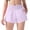 Purple Shorts for Women, variant on CFLVAEK Quick Dry Shorts for Women Double Lined High Waisted Workout Running Shorts with Zipper Pockets Gray S