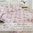 thumbnail image 5 of Jessy Home Floral Bedding Set Purple Green Botanical Queen/Full, Bedspread Coverlet, 5 of 7