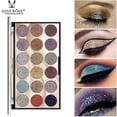 thumbnail image 3 of Paleta de sombras de ojos HUOGUO, purpurina, lentejuelas, impermeable, 18 colores, 3 of 5