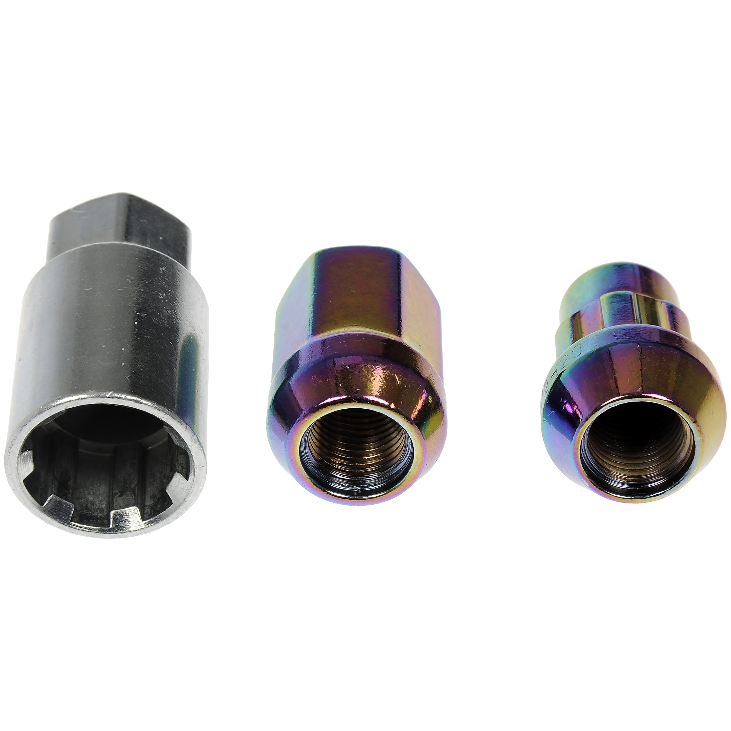 Dorman 713-275G Wheel Lug Nut for Specific Models, Rainbow/Neo-Chrome (Pack of 20)