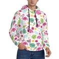 thumbnail image 2 of Sikiie Cute Flamingo Men's Hoodie, Essentials Hoodie, Sweatshirt, Pullover Hooded Sweatshirt for Men-Medium, 2 of 7