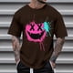 thumbnail image 1 of Blusas y camisas de manga corta con cuello redondo para hombre, blusas casuales de verano a la moda con cuello redondo y estampado para hombre., 1 of 4