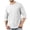 White, variant on Atkumj Mens T Shirts Crewneck with Chest Pockets Versatile Solid Color Full T Shirts Casual Mens 3/4 Length Sleeve Tops S