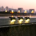 thumbnail image 2 of 4pcs LED lámpara solar al aire libre escalera jardín cerca paso luces de pared (cálido) Tmvgtek Iluminación del hogar multifuncional, 2 of 8