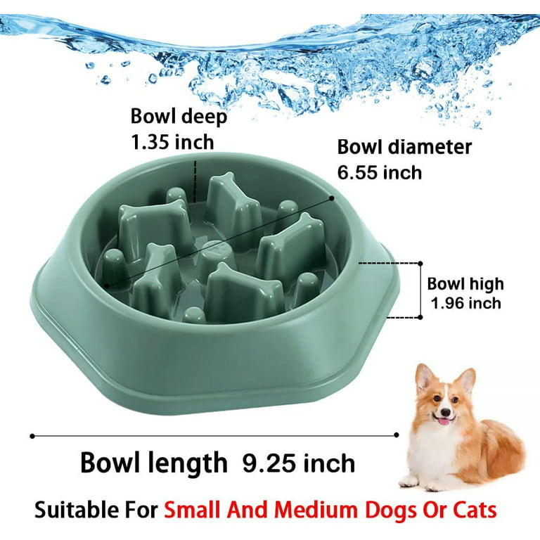 Slow Feeder Dog Bowls Anti-Gulping Dog Puzzle Bowl For Slower Eating Bloat  Stop Dog Food Bowl Maze Interactive Puzzle Come With