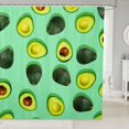 thumbnail image 4 of Avocado Shower Curtain Avocado Fabric Bathroom Shower Curtains Cute Avocado Bathroom Curtains Fruit Curtains Green Waterproof, 4 of 7
